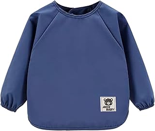 Bavoir bandana imperméable à manches longues pour bébé, pour les tout-petits âgés