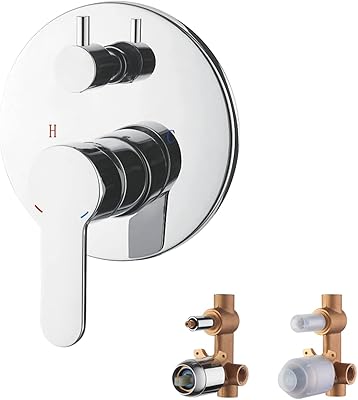 Robinet mitigeur de baignoire à levier unique encastré ibergriff avec corps de valve