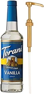 Sirop de vanille sans sucre torani 1 pompe (750 ml)