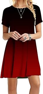 Robe décontractée ample à manches courtes pour femme taille 2xs-5xl