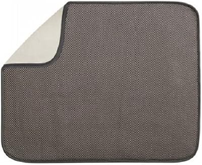 Tapis d'égouttoir idesign idry à séchage ultra rapide polyester moka ivoire