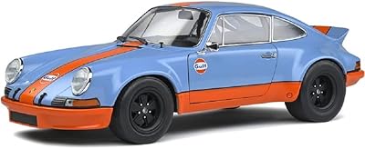 Solido porsche 911 rsr-gulf colors voiture de collection miniature 1:18 1973 s1801115, multicolore
