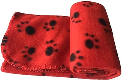 Couverture en laine pour chats, chiens et animaux de compagnie (rouge)