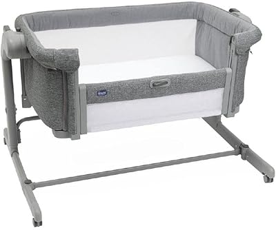Lit de couchage cododo chicco next2me magic evo 0-6 mois, gris foncé