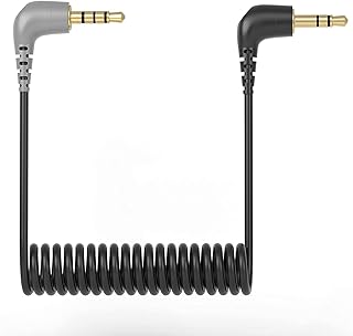 Câble adaptateur delfino câble de connexion de microphone enroulé à angle droit