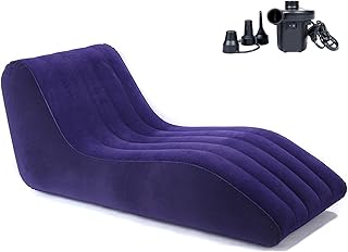 Ptlsy chaise longue gonflable pour adulte canapé avec pompe à air domestique