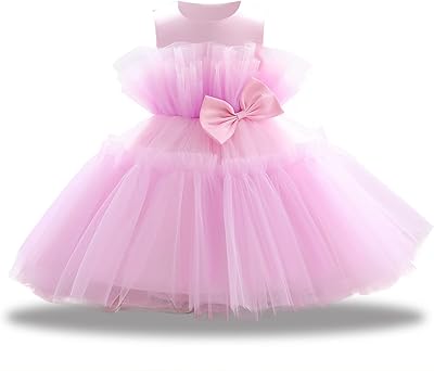 Robe tutu en tulle et dentelle florale pour bébé fille, pour fête d'anniversaire