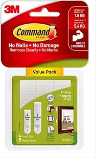 Pack de bandes de suspension pour tableaux, 12 paires : 8-m, 4 grandes