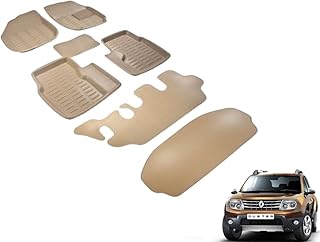 Tapis de sol 3d kozdiko beiges, lot de 7 pour renault duster
