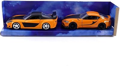 Voiture moulée sous pression hans mazda rx-7 et toyota gr supra à l'échelle