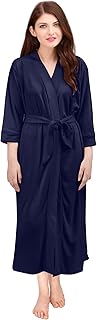 Peignoir long tricoté léger pour femmes, vêtements de nuit en mélange de coton