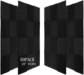 Panneaux de mousse d'isolation acoustique carrés non adhésifs ignifuges, taille 12 x 12