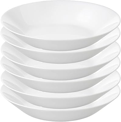 Assiettes creuses en verre trempé ikea classic (blanc, 20 cm) - paquet