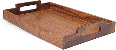 Grand plateau de service en bois billy, marron, aca-t3