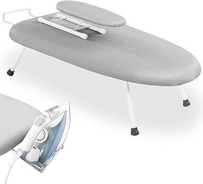 Planche à repasser pliable avec repose-repassage mini housse de table peu