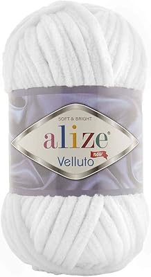 Fil à coudre à la main alize veloto, 1 pièce (blanc n° 55)
