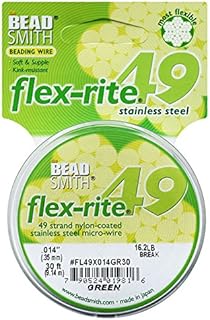 The beadsmith flex-rite 49 brins avec revêtement en nylon, fil de perles