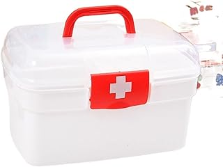 Hqlife totes de stockage boîte d'organisation de médecine familiale de grande capacité trousse