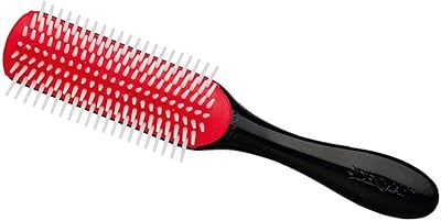 Brosse à cheveux moyenne den man d3, 200 mm, rouge/noir