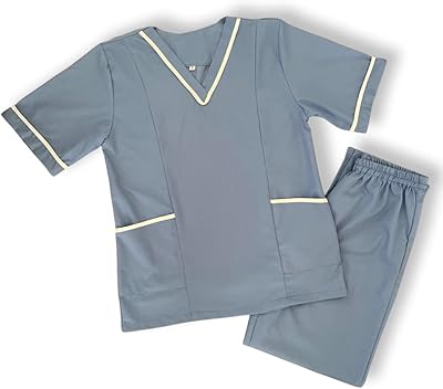 Costume de femme de chambre bleu et blanc d'uniformajo