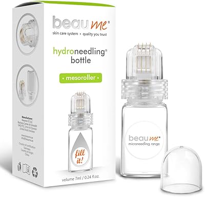 Dermaroller rechargeable bayoumi® hydro-needling® avec 64 aiguilles plaquées or (0,25-1,00 mm) • original
