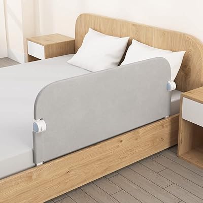 Barrière de lit de bébé pliable tayster pour protection de lit d'enfant