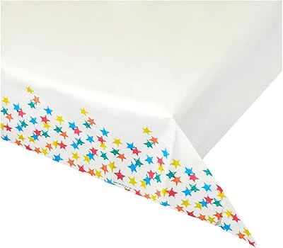 Talking tables nappe de table en papier avec étoiles colorées | rectangulaire