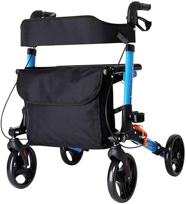 Déambulateur léger à roues pivotantes avec siège déambulateur multifonctionnel pour patients âgés handicapés