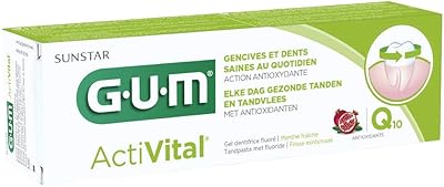 Dentifrice à usage quotidien au fluorure gum activital au goût de menthe