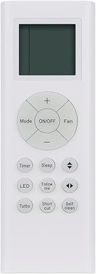 Télécommande de remplacement rg66a1/bgef adaptée au climatiseur de fenêtre media zamil sinfil blue