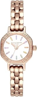 Montre pour femme ob avec cadran blanc et bracelet en acier inoxydable