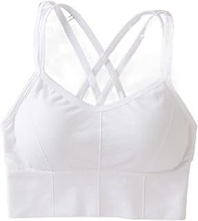 Flyehi push up bra soutien-gorge de sport surdimensionné, fine bandoulière, long gilet