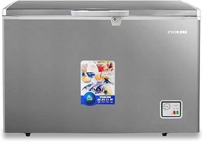 Congélateur coffre nikai, 260 litres, argent - ncf260n7s, garantie 1 an
