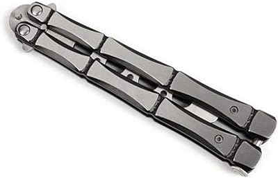 Peigne couteau papillon pour entraînement balisong, style scorpion, argent