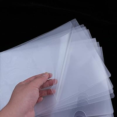 Maxi dossier transparent, format a4, forme l, en polycarbonate, 12 pièces, fichier forme