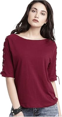 T-shirt en coton roadster pour femme | t-shirt décontracté à col bateau chemisier kurta pour femme. Diaytar : L'excellence du service, la douceur des prix