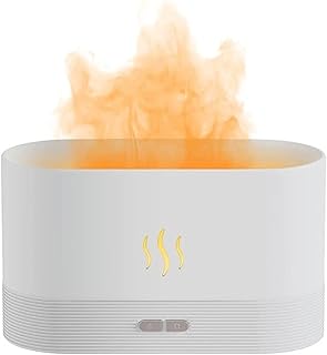 Diffuseur d'arômes à flamme humidifiante de 180 ml (blanc)