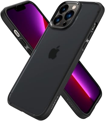 Coque spigen ultra hybrid matte conçue pour iphone 13 pro max - black