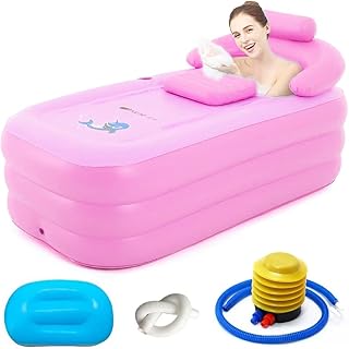 Baignoire gonflable pour adultes, baignoire autoportante avec fonction pliable portable pour adultes