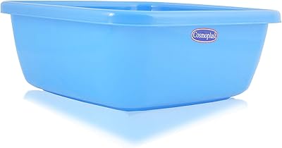 Lavabo en plastique de forme carrée cosmoplast adapté à la douche, capacité 12