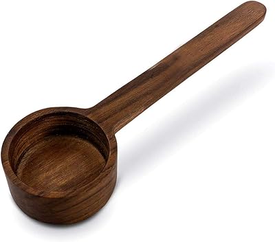 Pelle à café à long manche, cuillère à café en bois de noyer