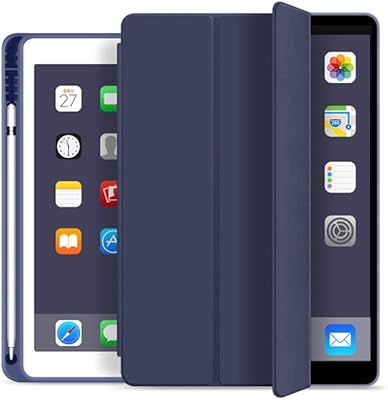 Étui intelligent souple fukan avec porte-stylo et support pliable, compatible avec ipad 10,2