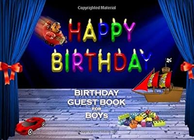 Livre d'or d'anniversaire pour garçons célébration connexion : livre d'or de 8,25 x