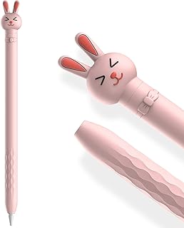 Kastwave étui pour apple pencil 1ère génération, mignon dessin animé lapin en silicone
