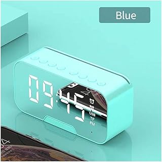Radio fm sans fil réveil haut-parleur bluetooth avec support miroir tf lecteur