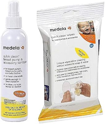 Kit de tire-lait medela quick clean : spray quick clean, accessoire de lingettes - bundle (fournitures de nettoyage pour tire-lait, lingettes medela quick clean). Découvrez Diaytar, la marketplace sénégalaise qui révolutionne vos achats en ligne