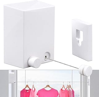 Corde à linge rétractable d'intérieur rétractable linge d'extérieur robuste douche"