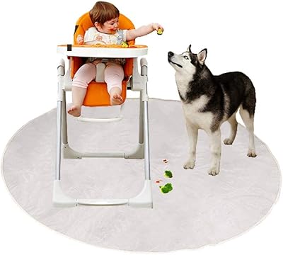 (transparent fin) - tapis de sol pour bébé, tapis de jeu en plastique, protecteur de sol de chaise haute imperméable, tapis de jeu polyvalent pour jouer et nourrir, transparent, rond, antidérapant (transparent fin). Diaytar : L'e-commerce accessible à tous les Sénégalais