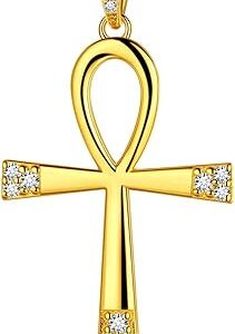Bague ankh égyptienne boucles d'oreilles croix ankh clé de vie collier pendentif ankh homme femme argent sterling 925/plaqué or 18 carats/gunmetal symbole de protection bijoux pour mariage, fiançailles, cadeau de demoiselle d'honneur. Achetez malin avec Diaytar Sénégal, votre partenaire shopping 100% digital