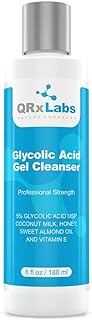 Nettoyant exfoliant pour le visage à l'acide glycolique qrx labs avec lait